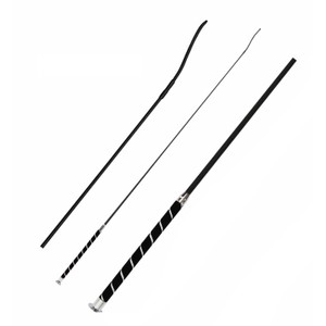 Dressage Velours Upscale black carbon crop with a flexible tip for whipping 110 cm Waldhausen