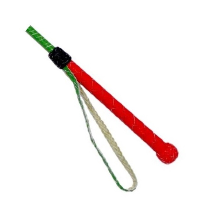 High quality leather riding whip in the shape of a red flower 70 cm