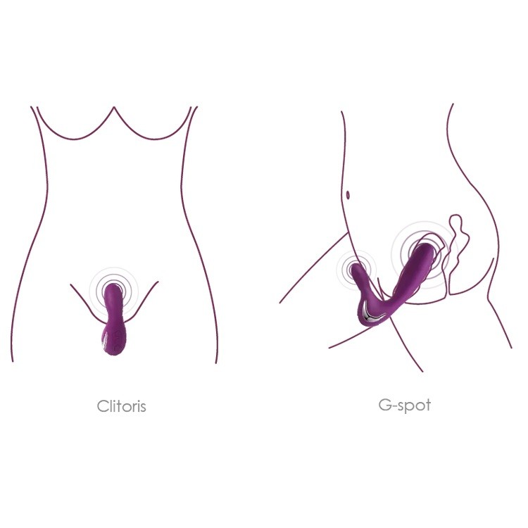 Vesper ויברטור לזוגות או לשימוש אישי עם שני מנועים מתחמם Svakom