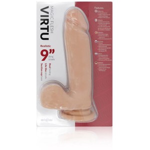 Virtu - Realistic Dildo with Testicles​ made of TPE in Light nude color Length 19 cm Thickness 5 cm Seven Creations