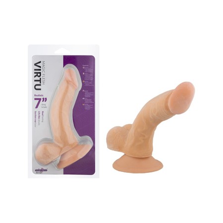 Dildo with TPE testicle Light body 17 cm thick 4 cm Seven Creations