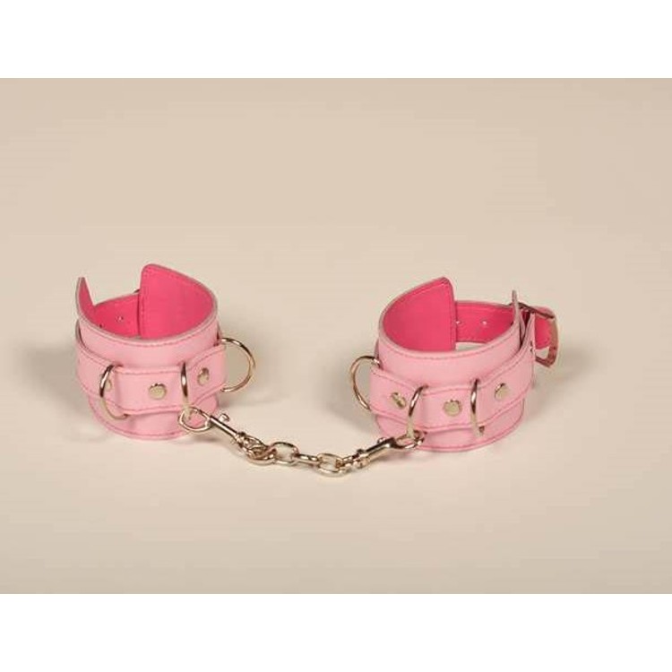 אזיקים ורודים לידיים מעור איכותי