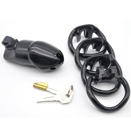 Crazy Dragon S Men's chastity belt made of black plastic