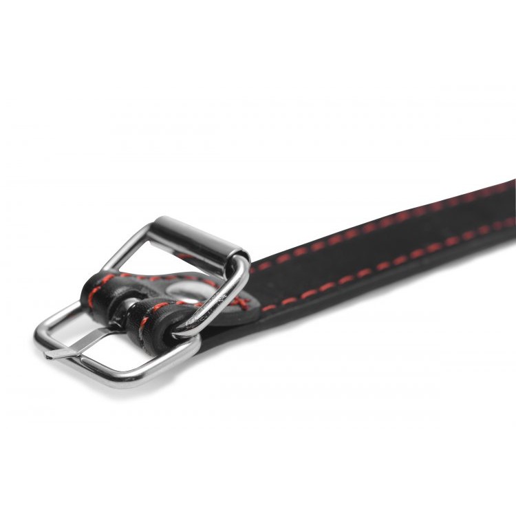 Hound מחסום פה  מסיליקון בצורת עצם לכלבלב עם רצועת עור Master Series