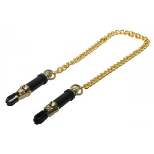 Master Series Deluxe Gold Chain Nipple Clamps