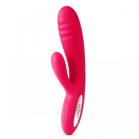 Adonis - Pink Silicone Vibrator with Two Engines Warms Svakom