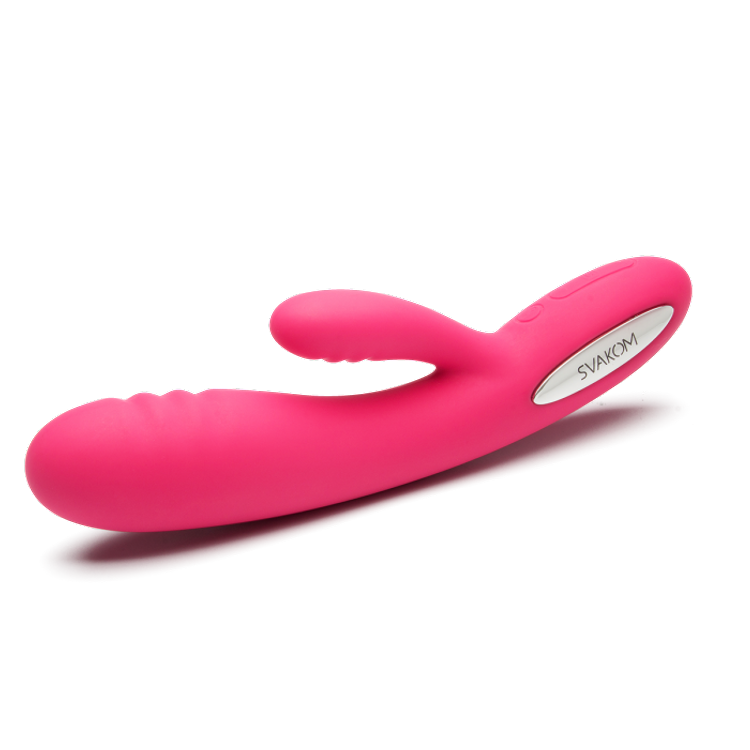 Adonis - Pink Silicone Vibrator with Two Engines Warms Svakom