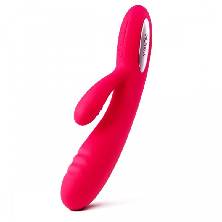 Adonis - Pink Silicone Vibrator with Two Engines Warms Svakom