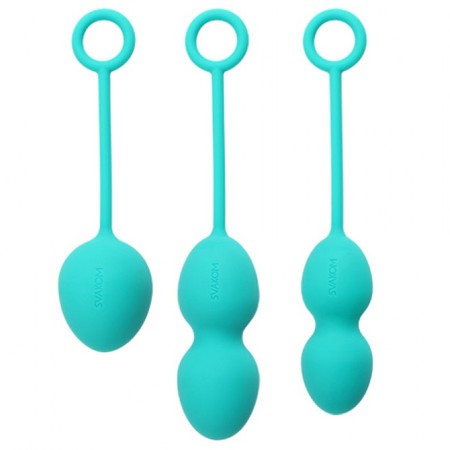 Nova three Chinese eggs from Silicone Turquoise of various sizes Svakom