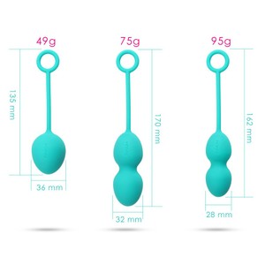 Nova three Chinese eggs from Silicone Turquoise of various sizes Svakom