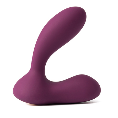 Vicky purple silicone anal plug vibrates with dual motor for Svakom prostate massager