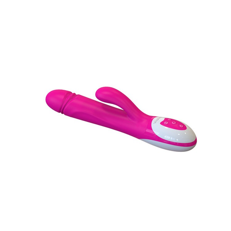 Wave ויברטור סיליקון ורוד מדמה תנועות חדירה עם חרוזים מענגים Nalone