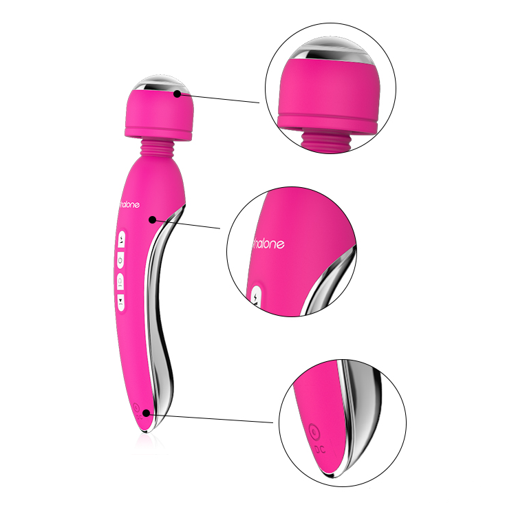 Electro ויברטור סיליקון ורוד לגירוי חיצוני עם 7 מצבי רטט וזרמים חשמליים Nalone