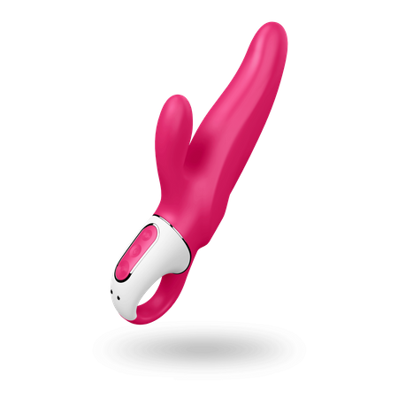 Mr Rabbit Pink Silicone Vibrator with Two Motors for Satisfyer Integrated Stimulation