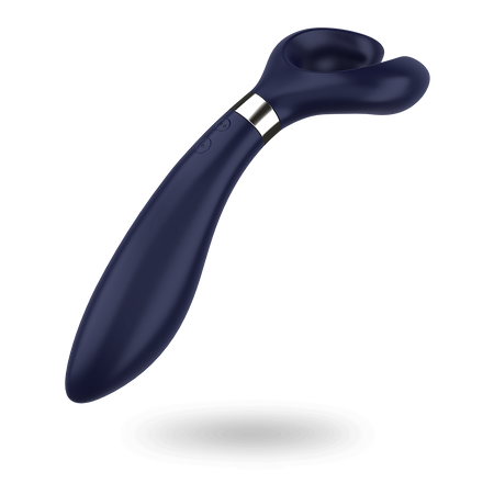 MultiFun 3 blue double vibrator for woman and man use in a variety of options with 3 Satisfyer motors