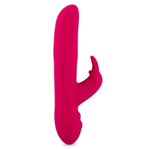Unik Rabbit Red Silicone Vibrator Combined for Clit and Penetration Seven Creations​