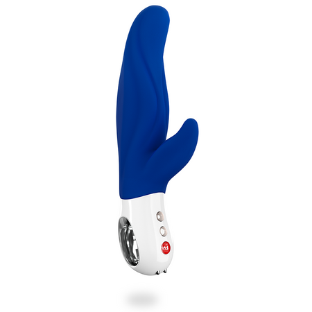 Lady Bi Blue Silicone Vibrator integrated with two Fun Factory motors