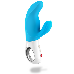 Miss Bi - Small Turquoise Silicone Vibrator Combined for G spot and clitoris