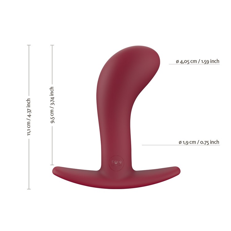 Bootie Large פלאג אנאלי גדול עשוי סיליקון בורדו Fun Factory