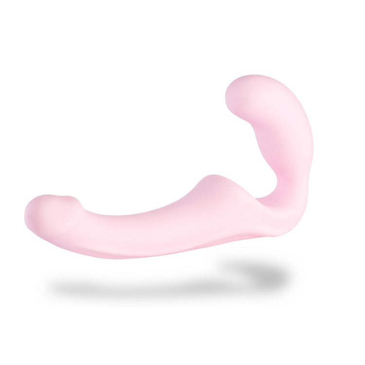 Share סטרפאון דו צדדי ללא רתמה מסיליקון ורוד Fun Factory