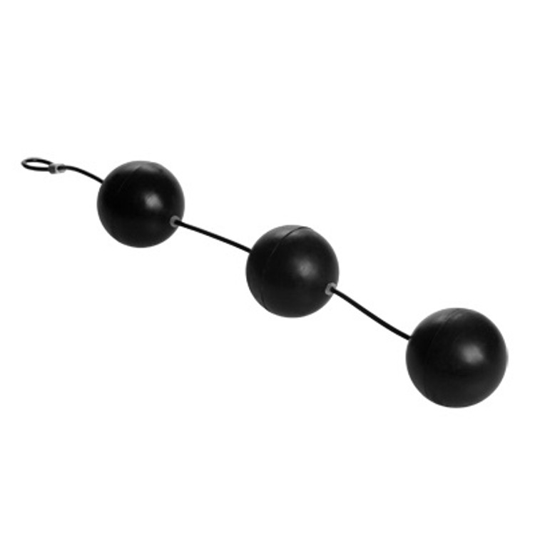 XXL Triple חרוזים אנאליים גדולים סיליקון שחור אורך 33 סמ עובי 4.5 סמ