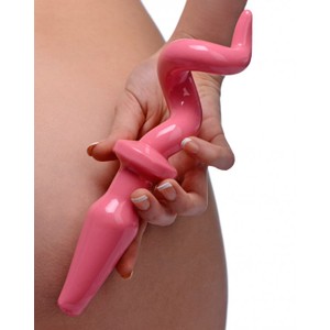 Piggy Tail - Pink anal plug in the shape of a pigtail by Tailz​
