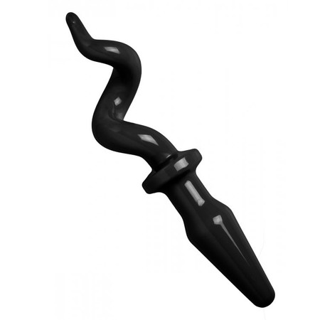 Squeal Pig Tail Anal rubber plug in the shape of a pigtail​ by Master Series