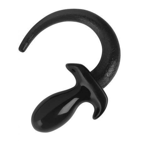 Dog Tail Butt Black Plug in the shape of a Master Series dog tail