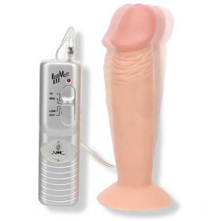 Hot Temptations - Nude color realistic dildo butt plug with 3 vibration modes length 15 cm thickness 3.75 cm by NMC