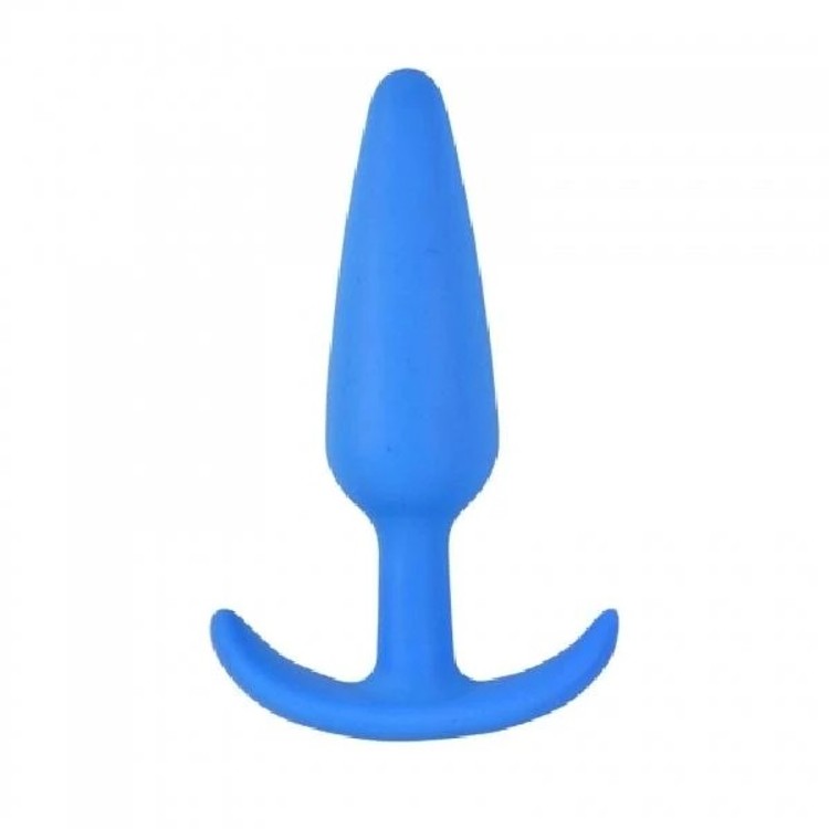 Lure Me Slim פלאג אנאלי צר מסיליקון כחול מתאים למתחילים אורך 11 סמ עובי 3 סמ