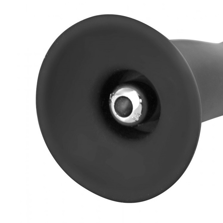 Onyx דילדו סיליקון שחור רוטט מתאים לסטרפאון Strap U