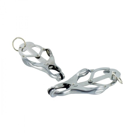 Clover nipple clamps with a metallic ring at the end
