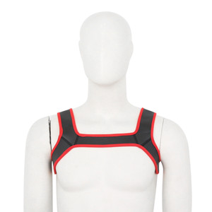 Black and Red Neoprene Harness for Men