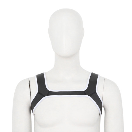 Neoprene harness​ in black white​​