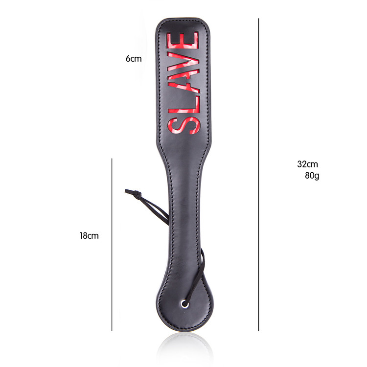 ספנקר עם כיתוב SLAVE - דמוי עור