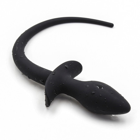 Black dog silicone tail plug