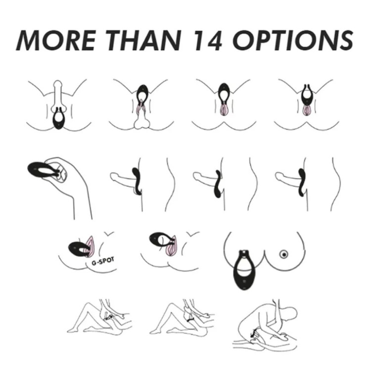 Endless Joy Multifun 2 ויברטור סיליקון זוגי להנאה ביחד עם 14 וריאציות שונות Satisfyer​