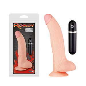 Rowdy - realistic vibrating PVC dildo nude colored length 23 cm thickness 5 cm NMC​