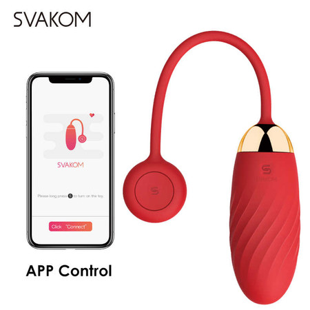 ELLA Red vibrating egg activated with an app by the Svakom