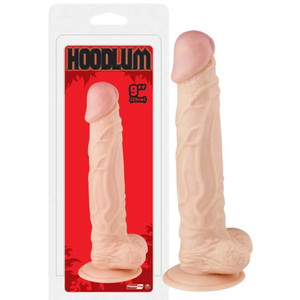 Hoodlum דילדו ריאליסטי עם אשכים בצבע עור בהיר עשוי PVC אורך 19 סמ עובי 4 סמ NMC