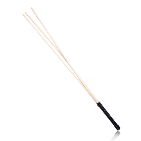 Cane made of 3 Rattan sticks with a black handle