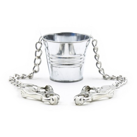 Metal Clover Nipple Clamps with a Bucket