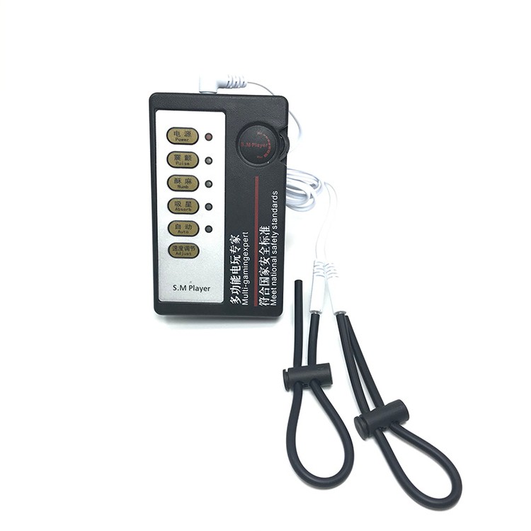 Rings for the male genitalia with electrodes attached to the remote