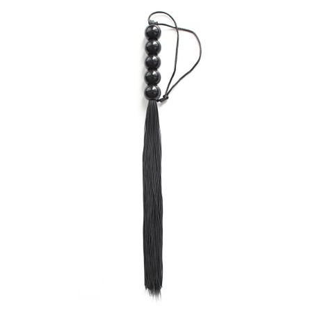Flogger with cloth tails and black plastic handle