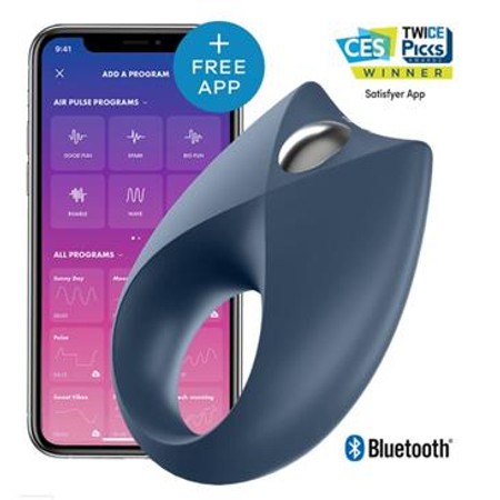 Royal one - vibrating cock ring with curved edge and app control by Satisfyer