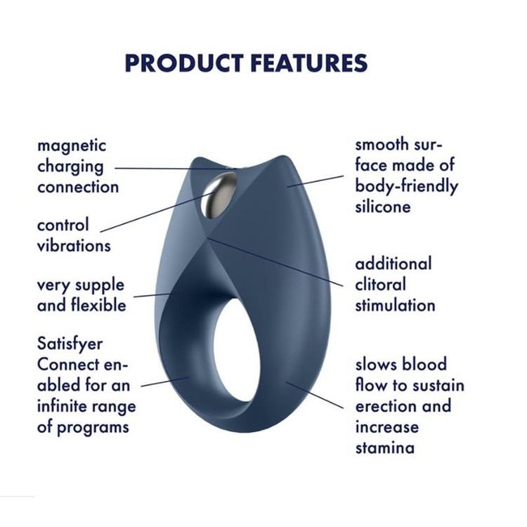 Royal one - vibrating cock ring with curved edge and app control by Satisfyer