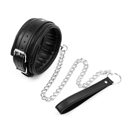 Submissive Collar with Buckles and Leash