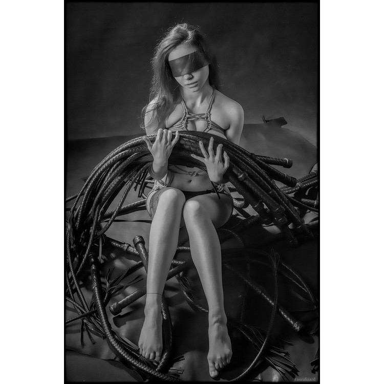 Bull Whip made of handmade leather 1.55 m long