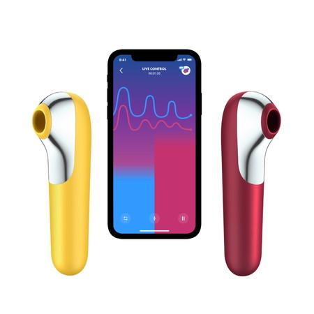 Dual Love ויברטור דו צדדי יונק ורוטט מבית Satisfyer