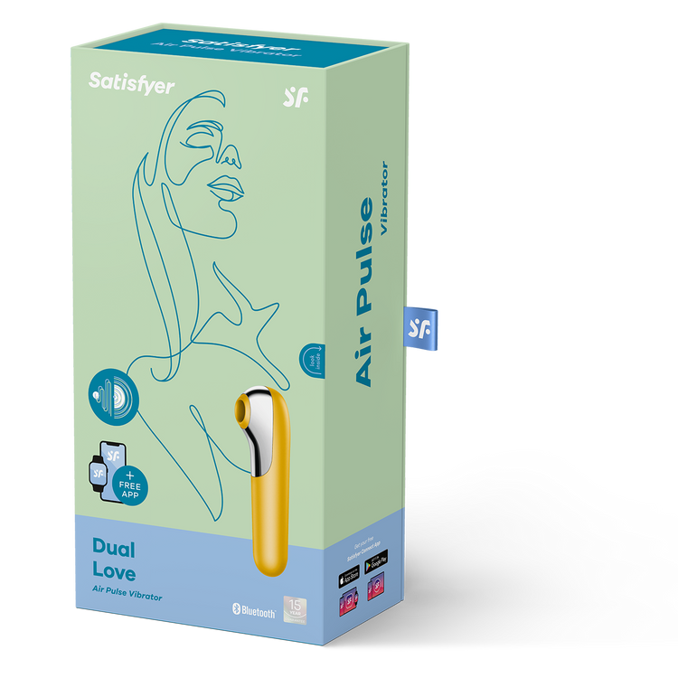 Dual Love ויברטור שואב יונק עם ראש לחדירה